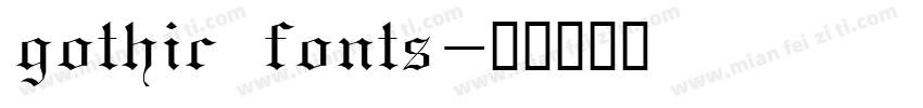 gothic fonts字体转换